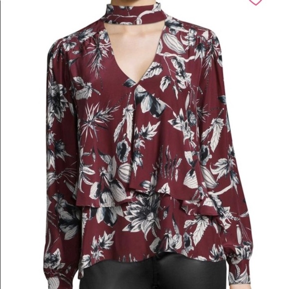 Parker Tops - Silk Choker blouse 🌼🍭